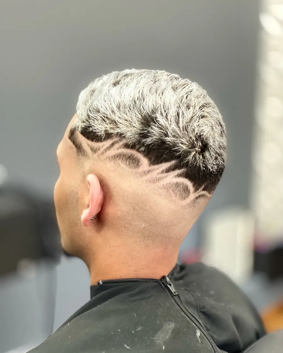Platinado com desenho freestyle