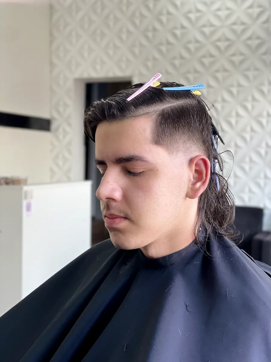 Corte em andamento com divisão marcada