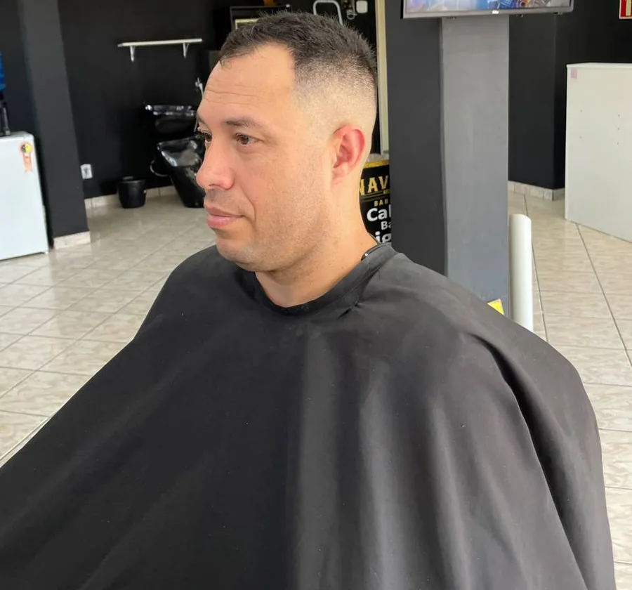 Degradê alto com topo curto